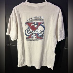 Vintage 2005 Colorado Avalanche 10th Anniversary Shirt Sz Mens L